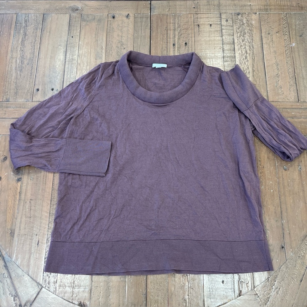 Cos Berry Mauve Wool Silk Pullover Sweater Women’s Large Minimalist Jumper
